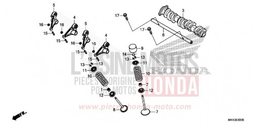 ARBRE A CAMES/SOUPAPE CRF1000AJ de 2018